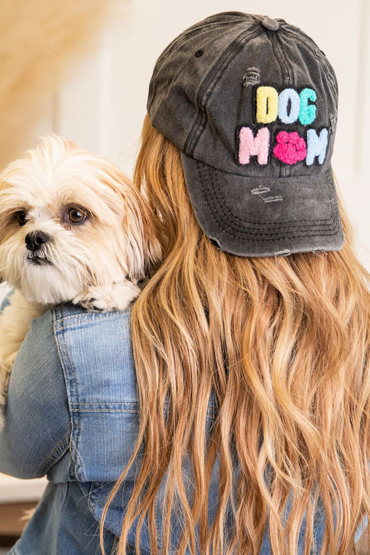 Black DOG MOM Baseball Cap