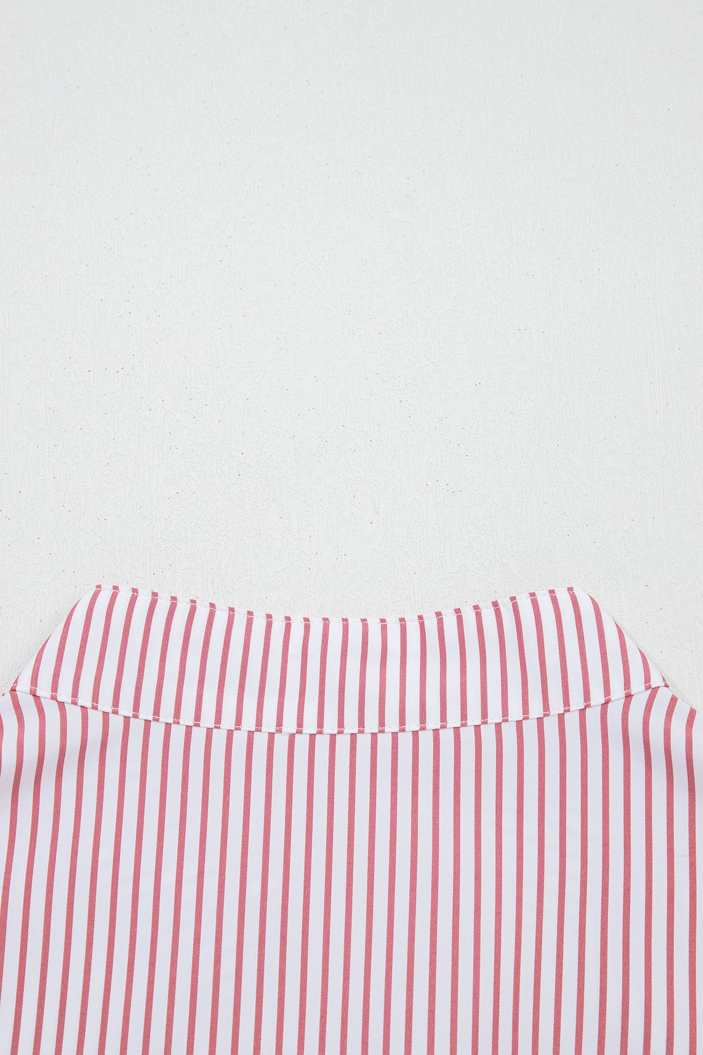 Red Stripe Plus-Size Ruffled Hem Pinstriped Midi Dress