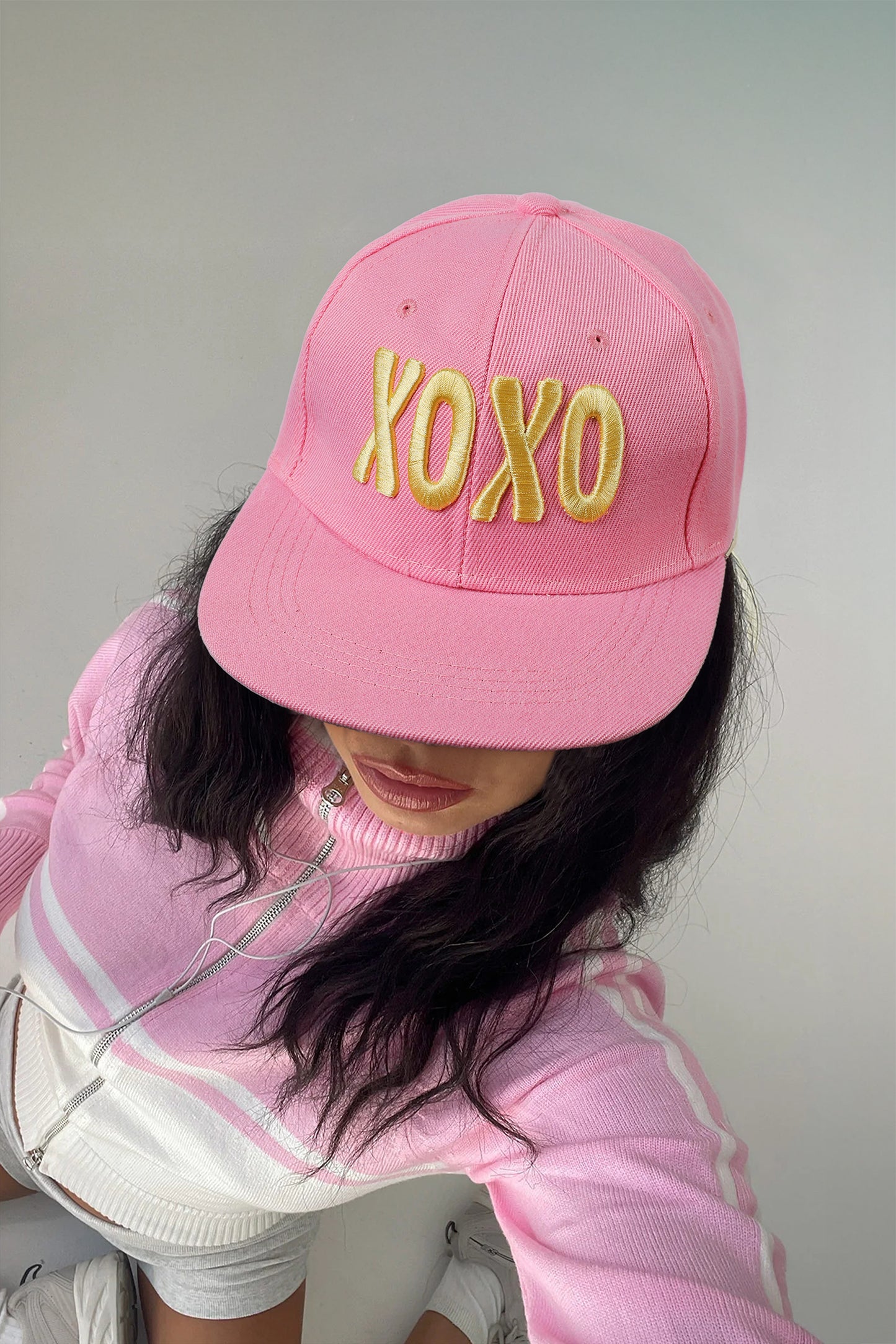 Bonbon XOXO Letter Embroidered Baseball Cap