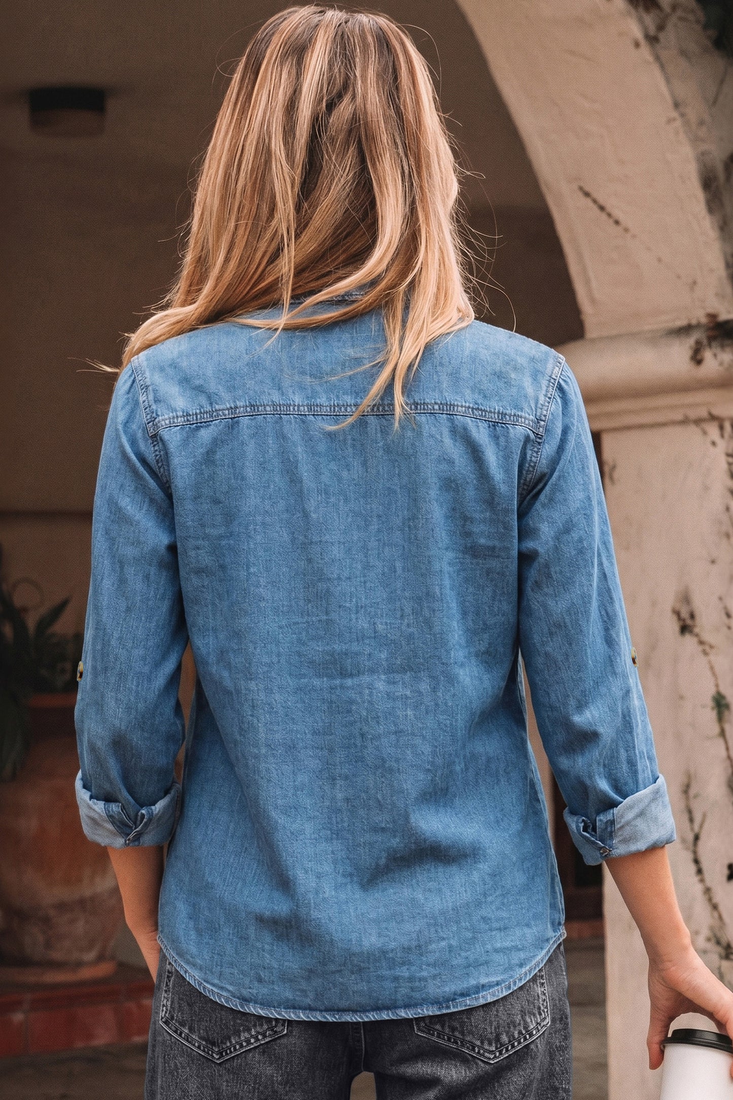 Button-Down Denim Shirt