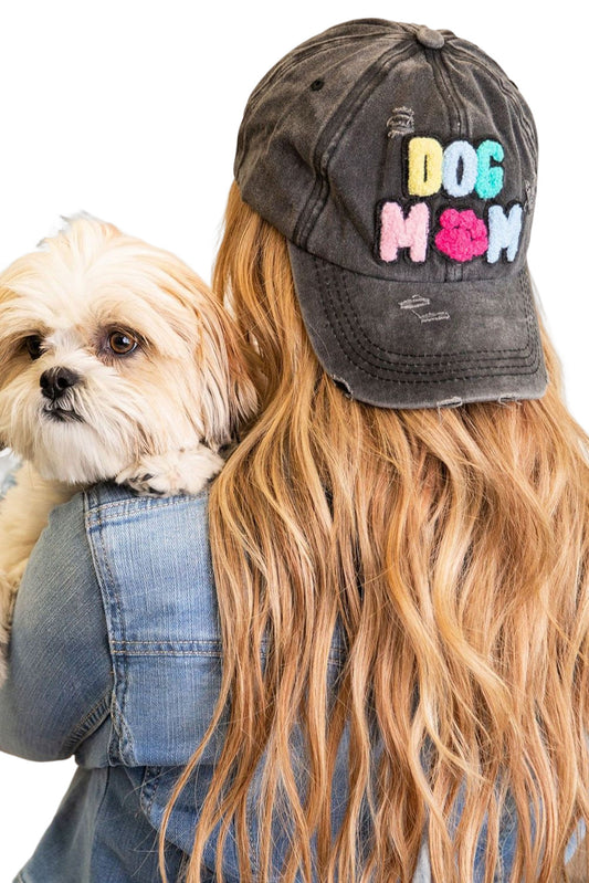 Black DOG MOM Baseball Cap